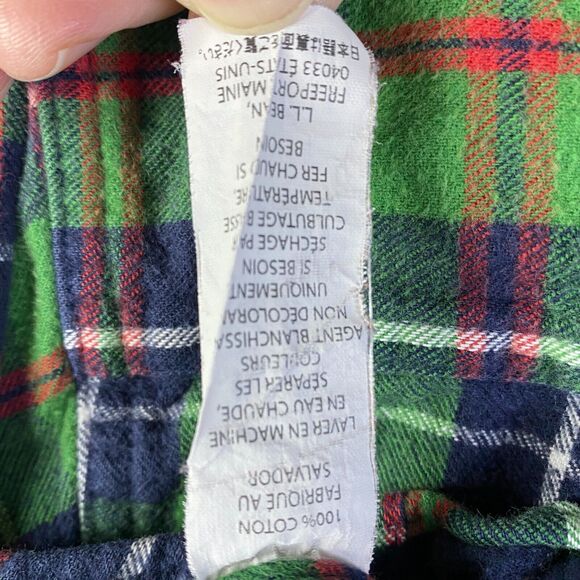 L.L. Bean Men's Green Plaid Dress Shirt - Picture 12 of 13
